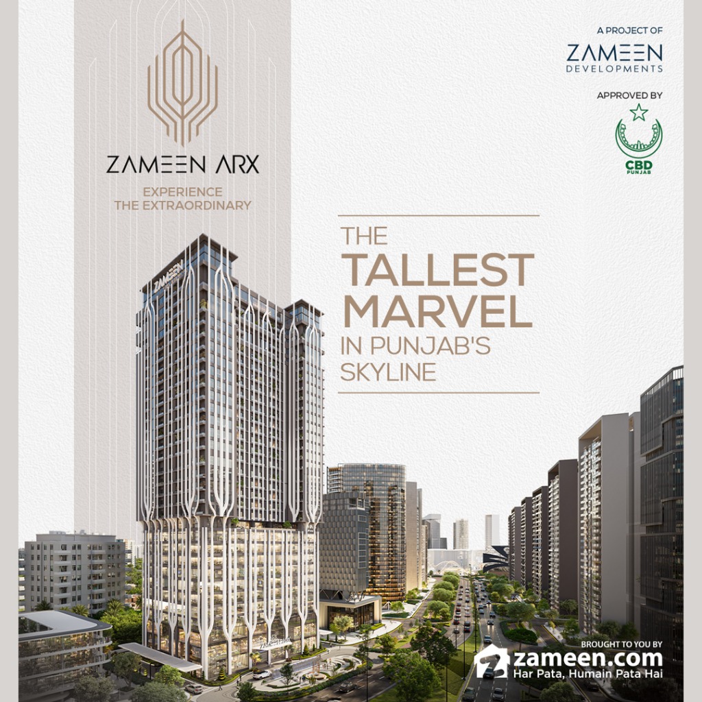 Zameen ARX 'tallest marvel' project launch creative